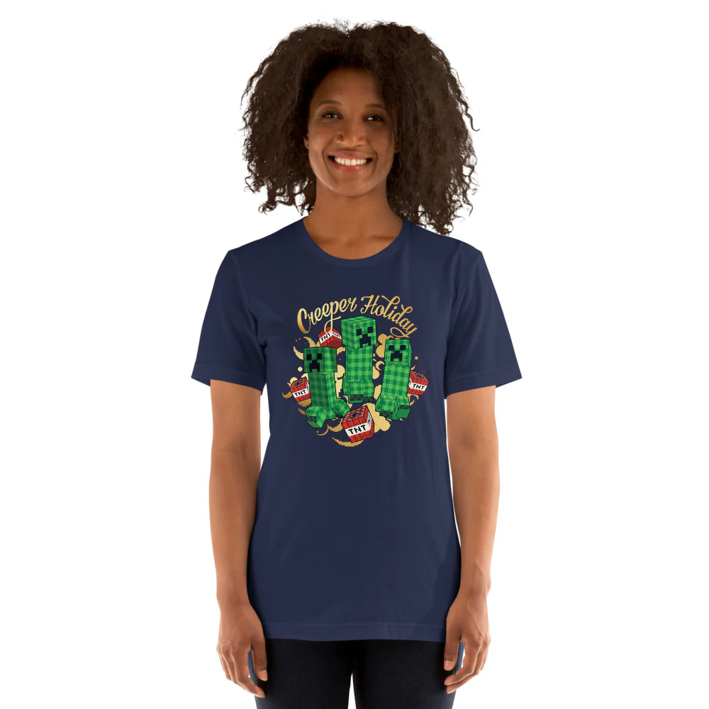 Minecraft Creeper Holiday T-Shirt - Image 8