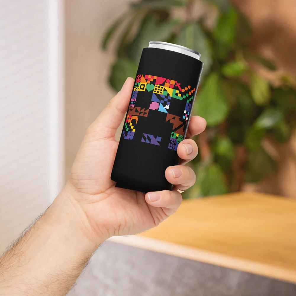 Minecraft Creeper Pride Can Cooler - Image 4