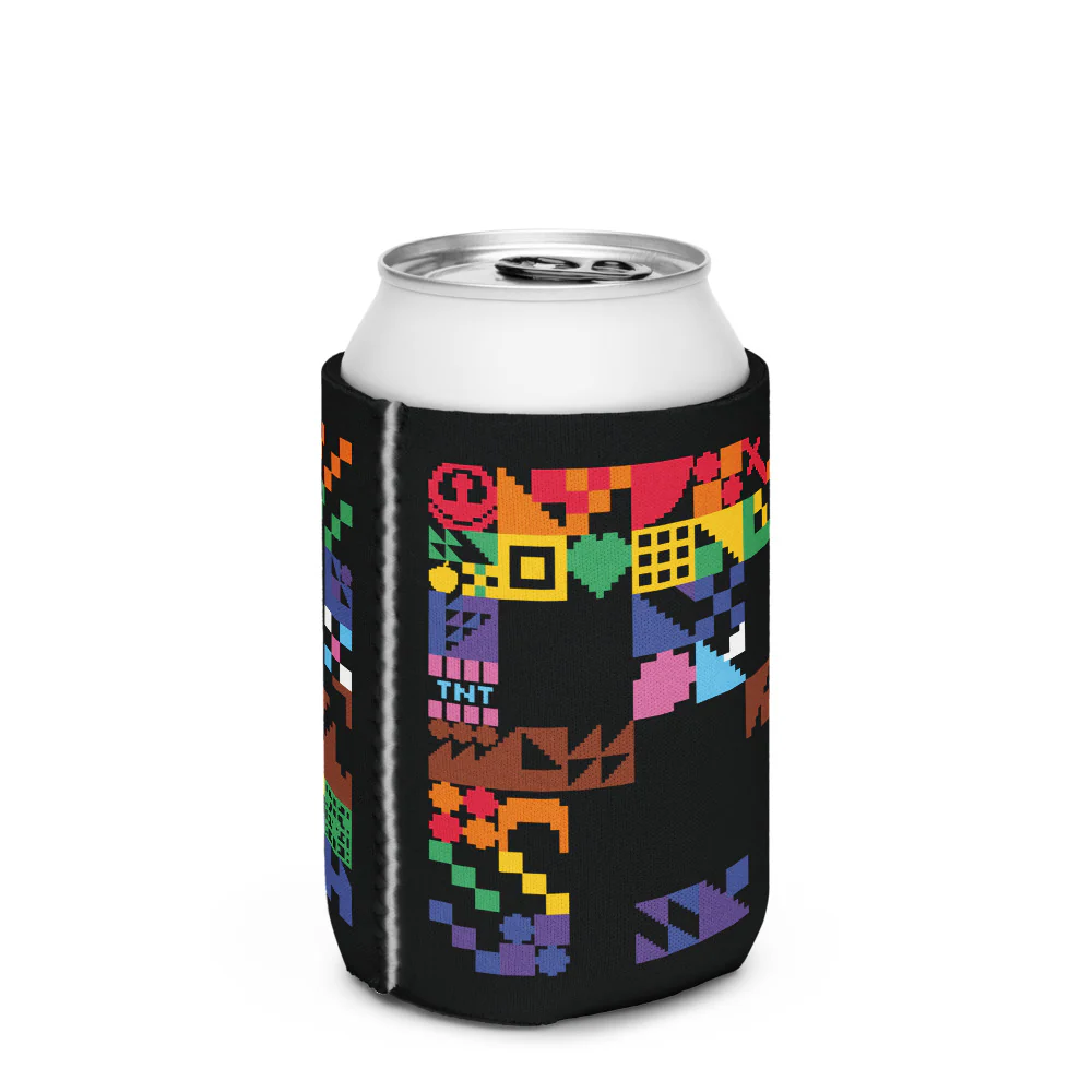 Minecraft Creeper Pride Can Cooler - Image 8