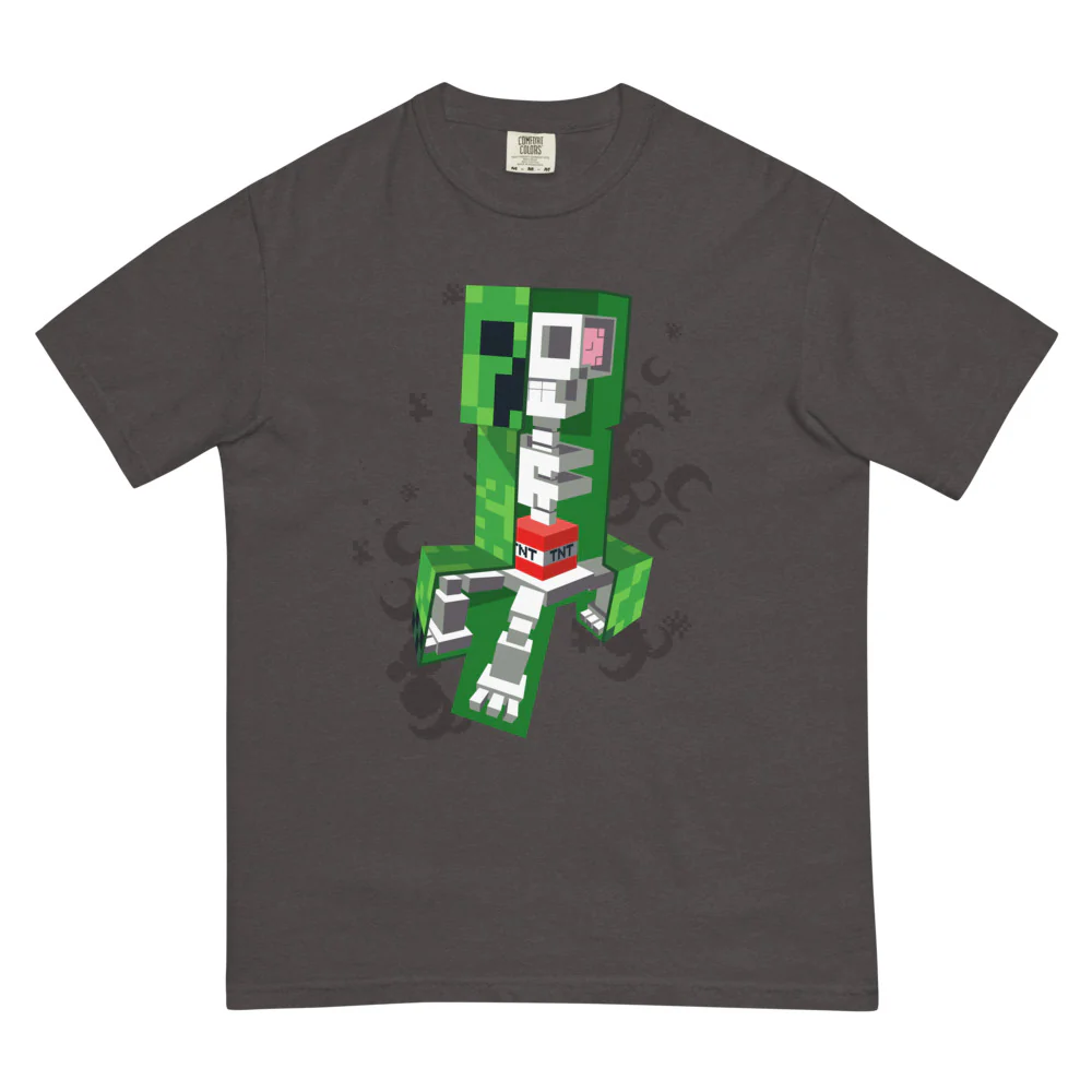Minecraft Creeper Skeleton Unisex Comfort Colors T-Shirt