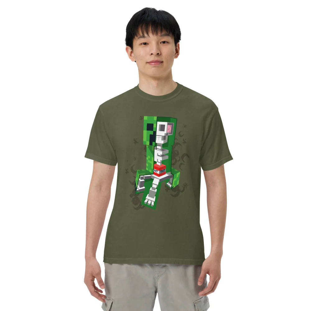 Minecraft Creeper Skeleton Unisex Comfort Colors T-Shirt - Image 11