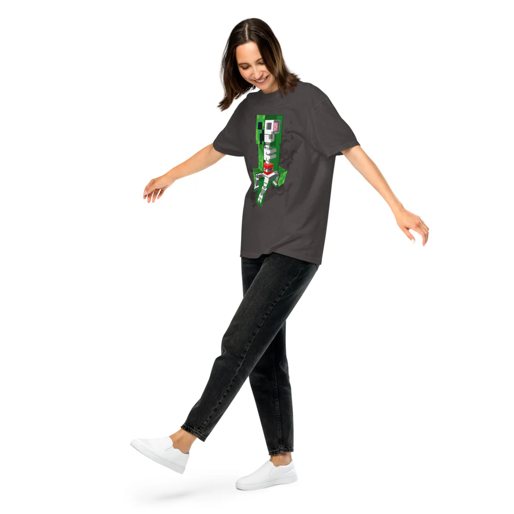 Minecraft Creeper Skeleton Unisex Comfort Colors T-Shirt - Image 5