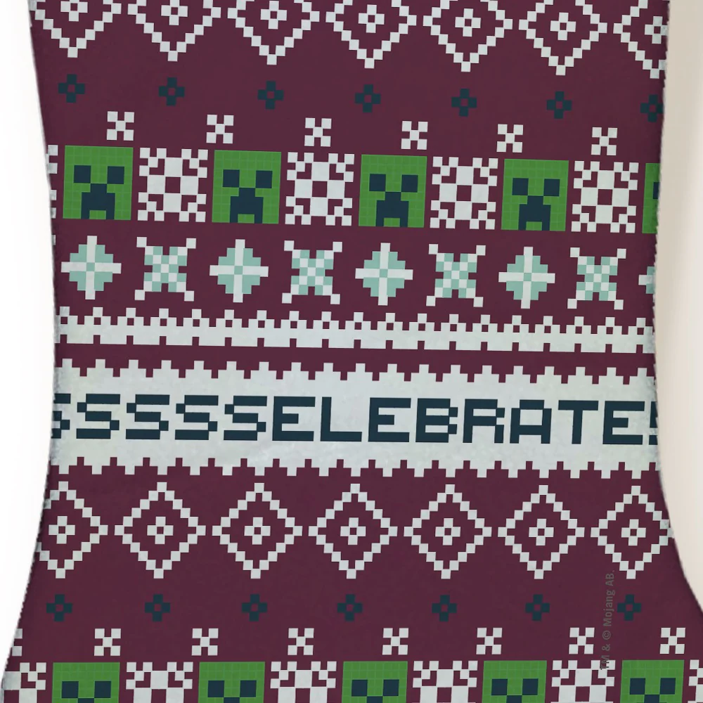 Minecraft Creeper SSSELEBRATE Stocking - Image 2