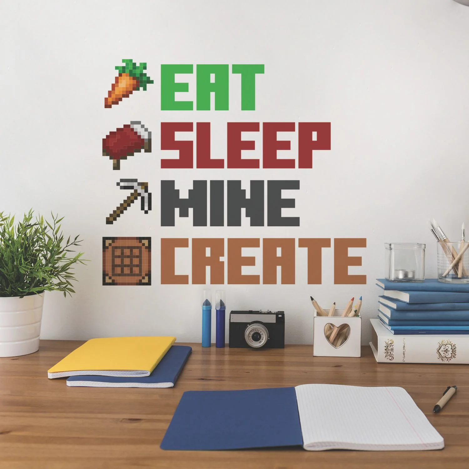 Minecraft Eat Sleep Mine Create Wall Decals - Image 3