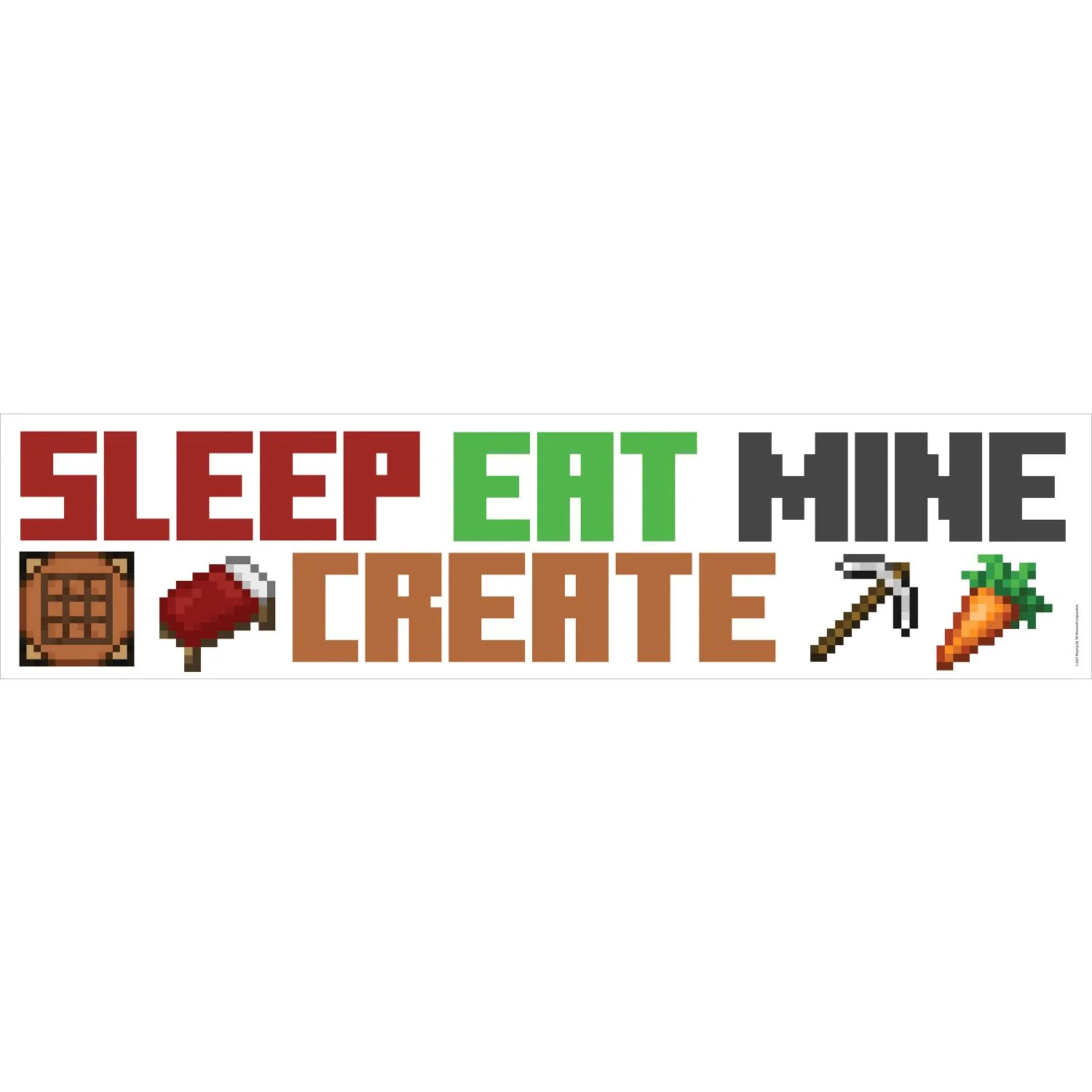 Minecraft Eat Sleep Mine Create Wall Decals - Image 5