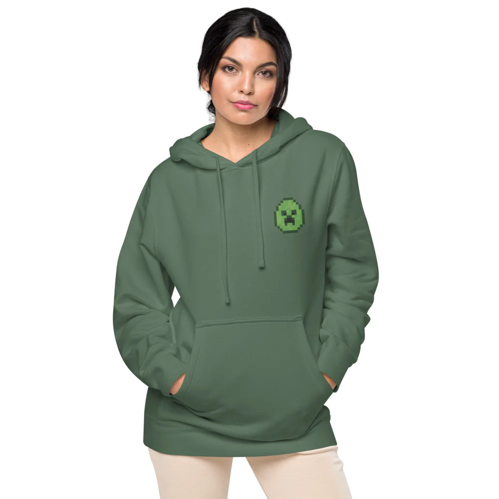 Minecraft Egg Embroidered Adult Hoodie - Image 2