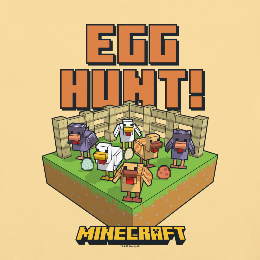 Minecraft Egg Hunt Comfort Colors Adult T-Shirt - Image 3