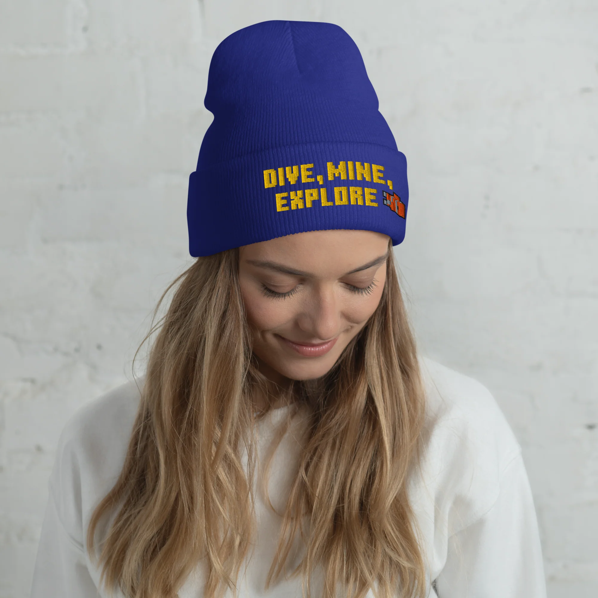 Minecraft Embroidered Beanie Dive, Mine, Explore - Image 2