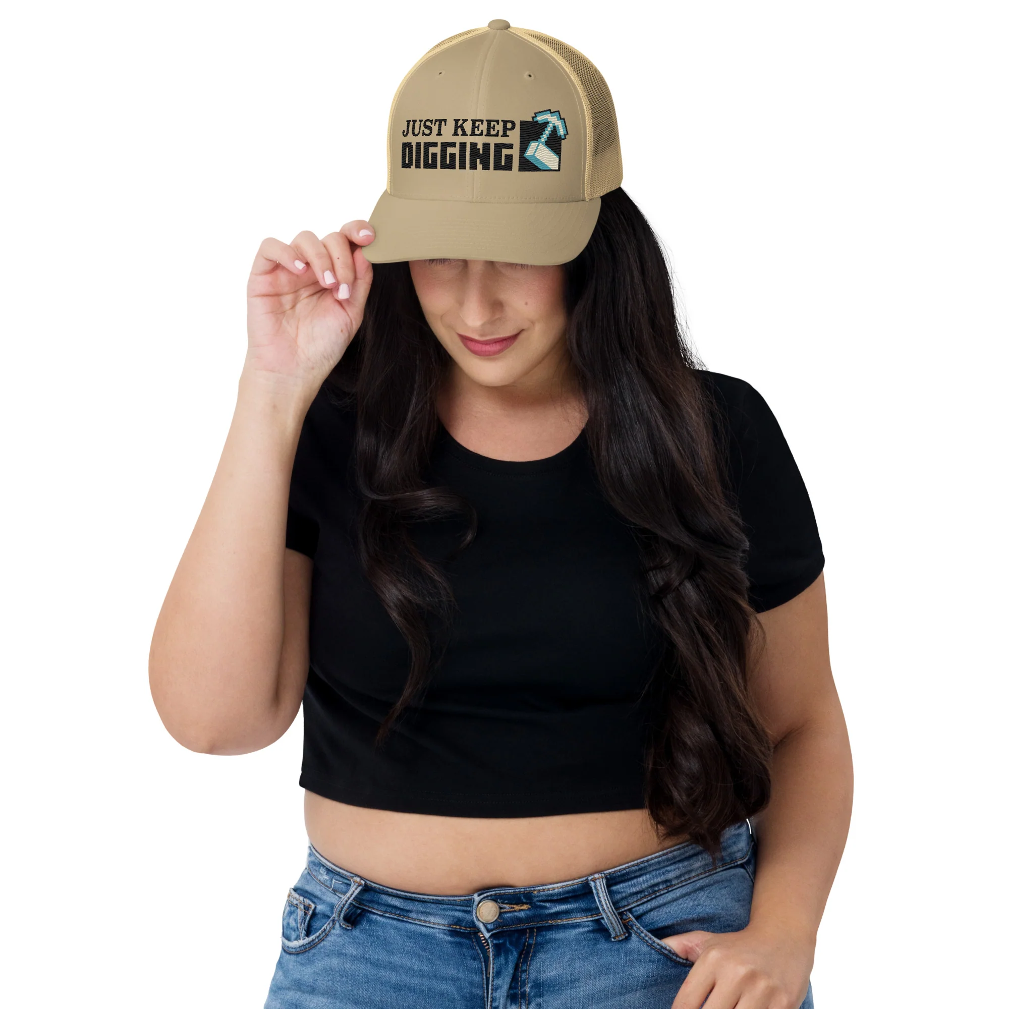 Minecraft Embroidered Trucker Hat Just Keep Digging - Image 8
