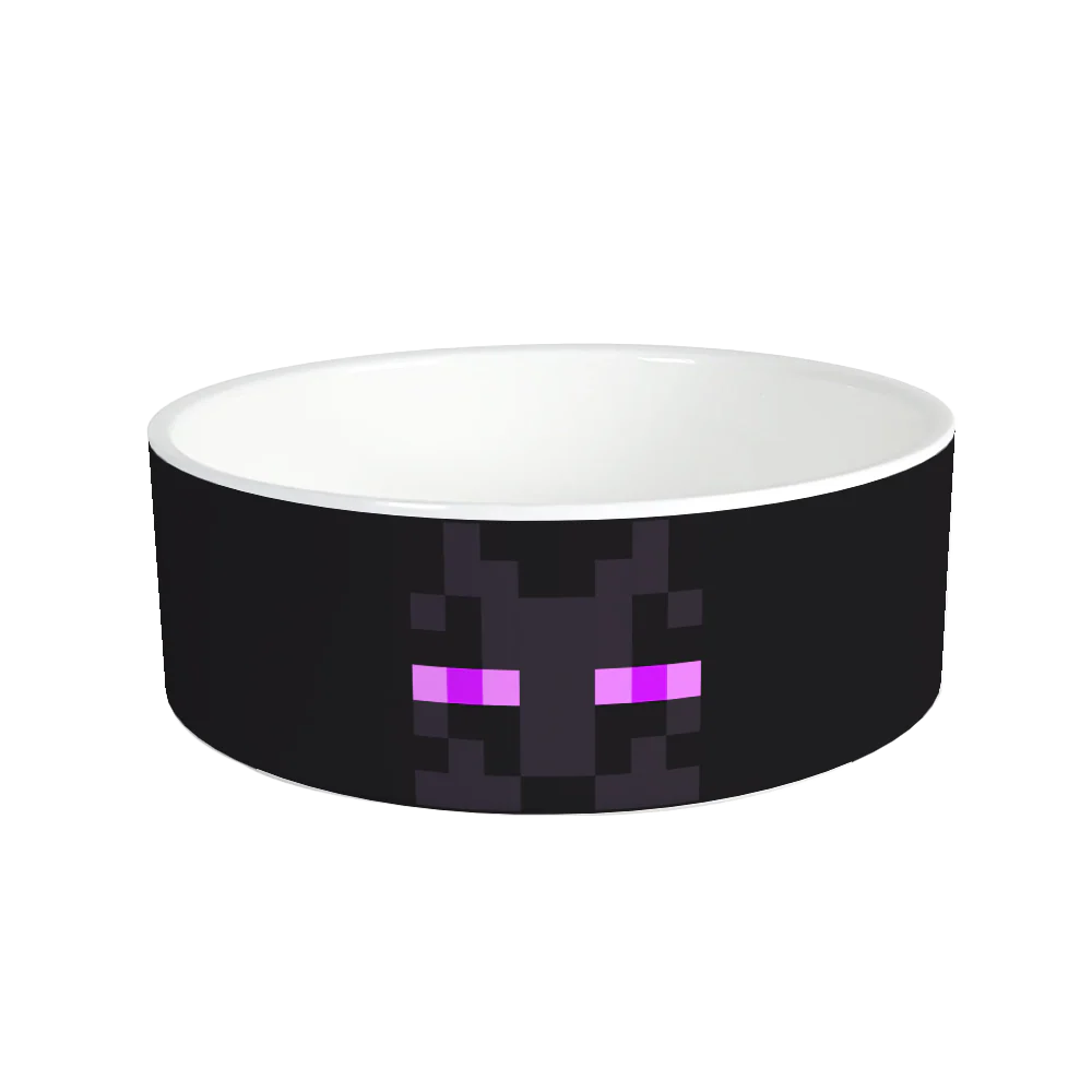 Minecraft Enderman Big Face Personalized Pet Bowl