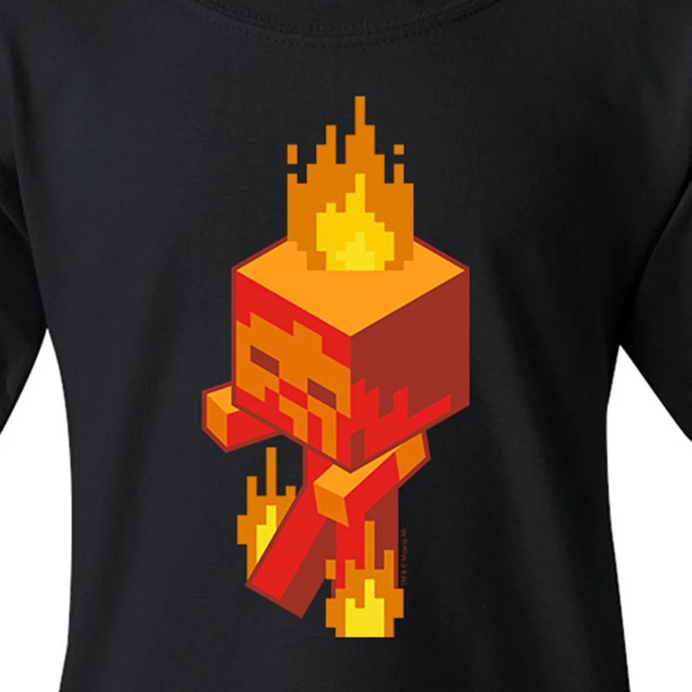 Minecraft Fire Zombie Kids Short Sleeve T-Shirt - Image 2