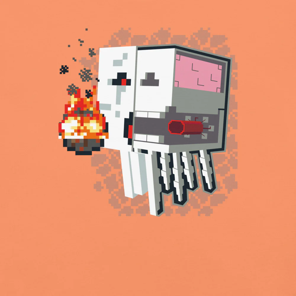 Minecraft Ghast Skeleton Unisex Comfort Colors T-Shirt - Image 14