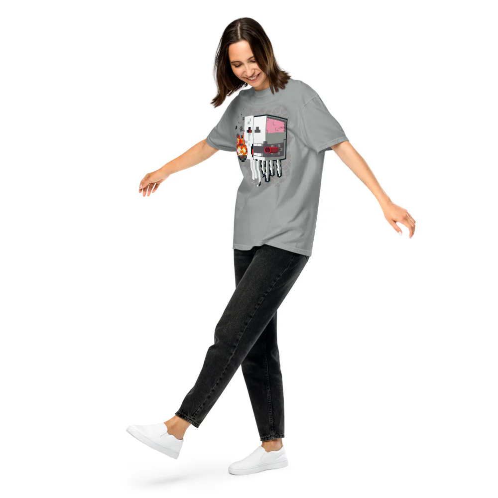 Minecraft Ghast Skeleton Unisex Comfort Colors T-Shirt - Image 5
