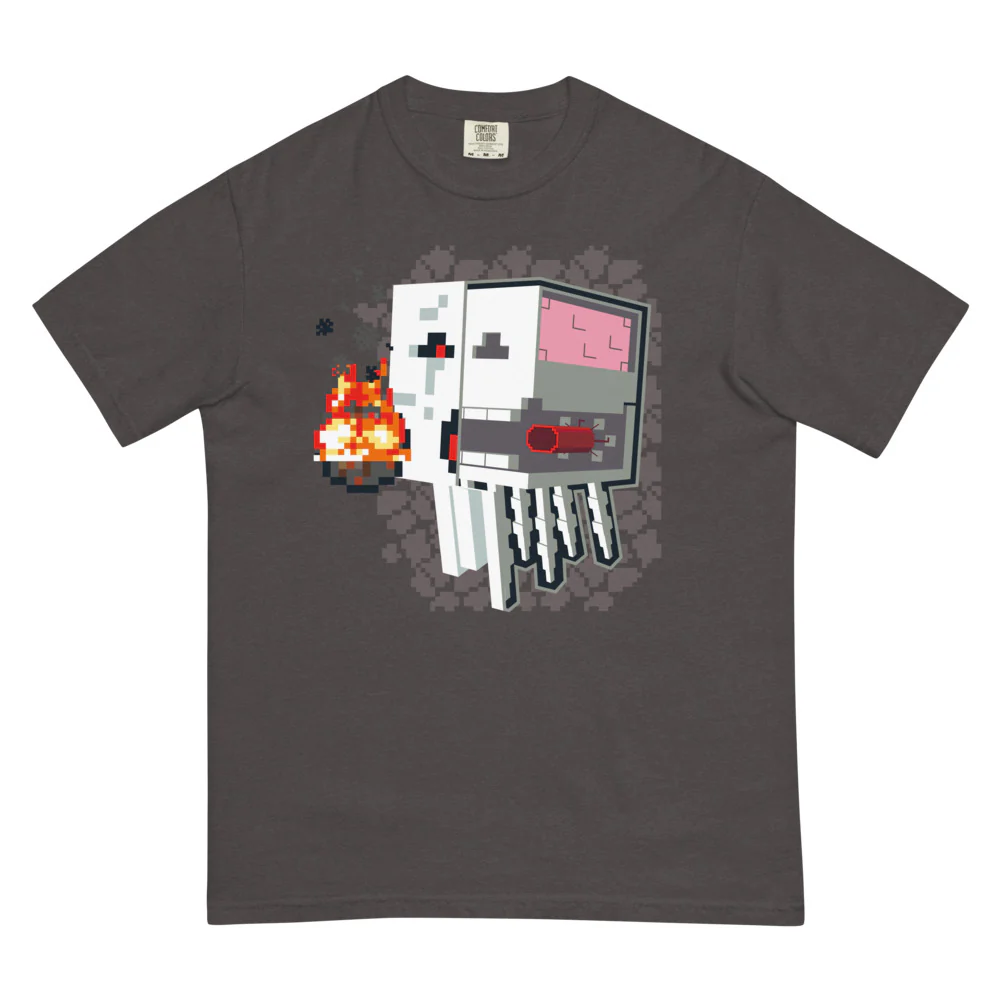 Minecraft Ghast Skeleton Unisex Comfort Colors T-Shirt - Image 7