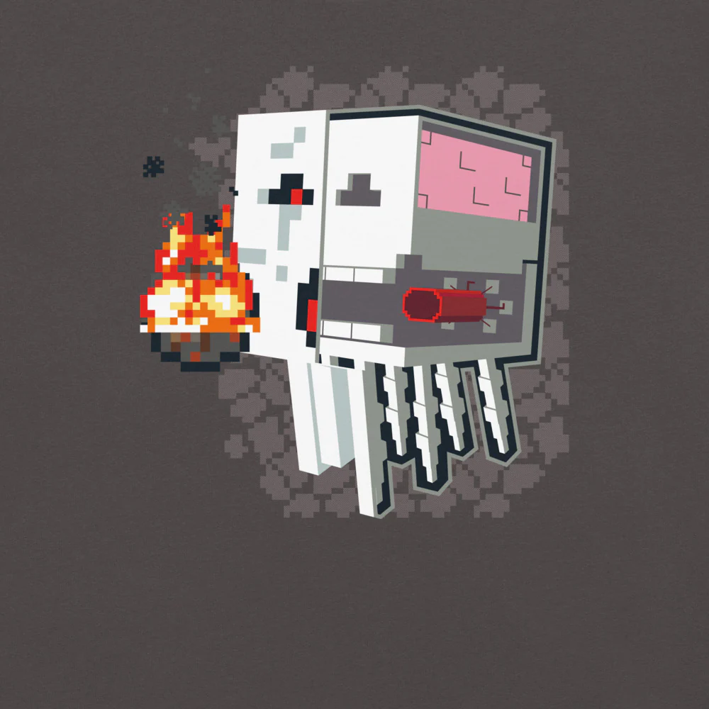 Minecraft Ghast Skeleton Unisex Comfort Colors T-Shirt - Image 8