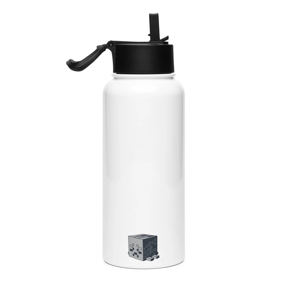 Minecraft Ghastling Stainless Steel Water Bottle with a Straw Lid - Image 4