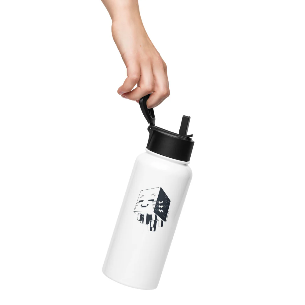 Minecraft Ghastling Stainless Steel Water Bottle with a Straw Lid - Image 5