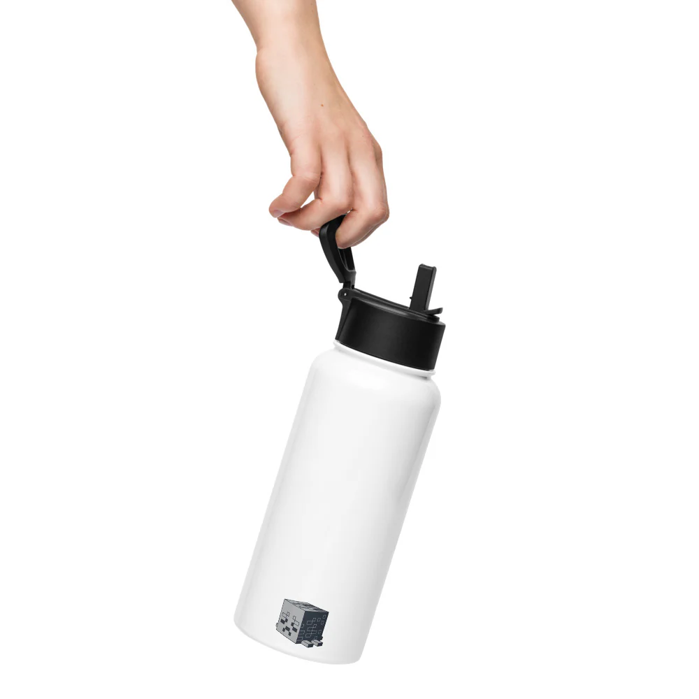 Minecraft Ghastling Stainless Steel Water Bottle with a Straw Lid - Image 6