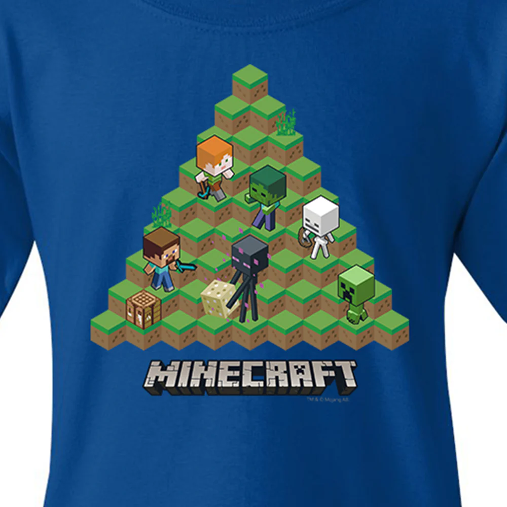 Minecraft Group Pyramid Kids Short Sleeve T-Shirt - Image 2