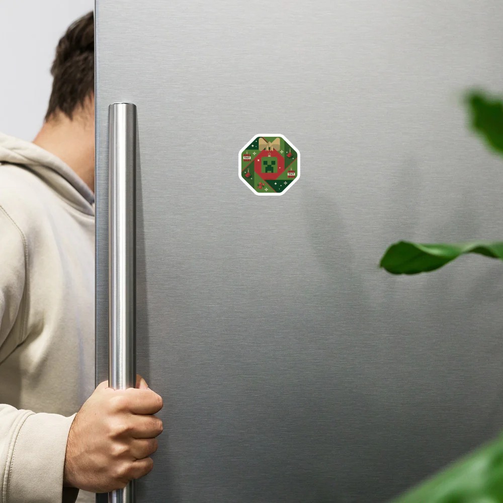 Minecraft Holiday Creeper Die Cut Magnet - Image 2
