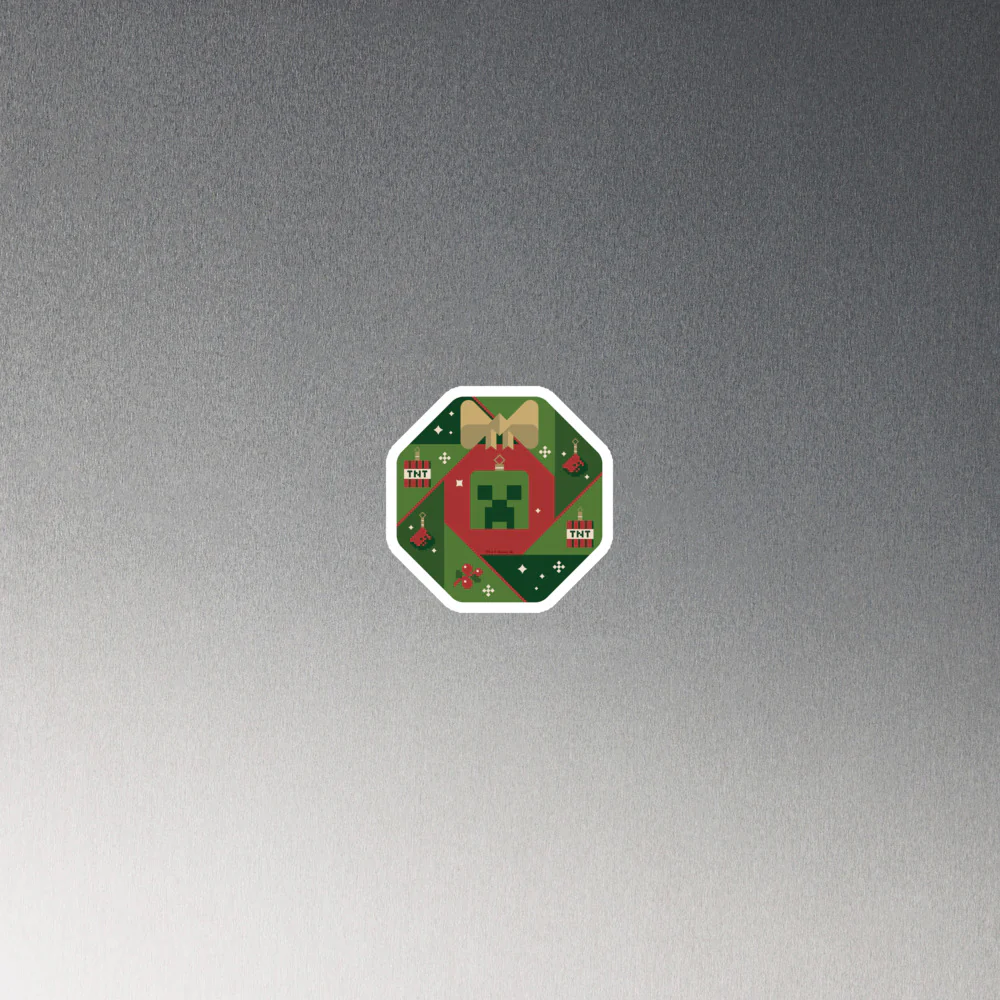 Minecraft Holiday Creeper Die Cut Magnet - Image 3