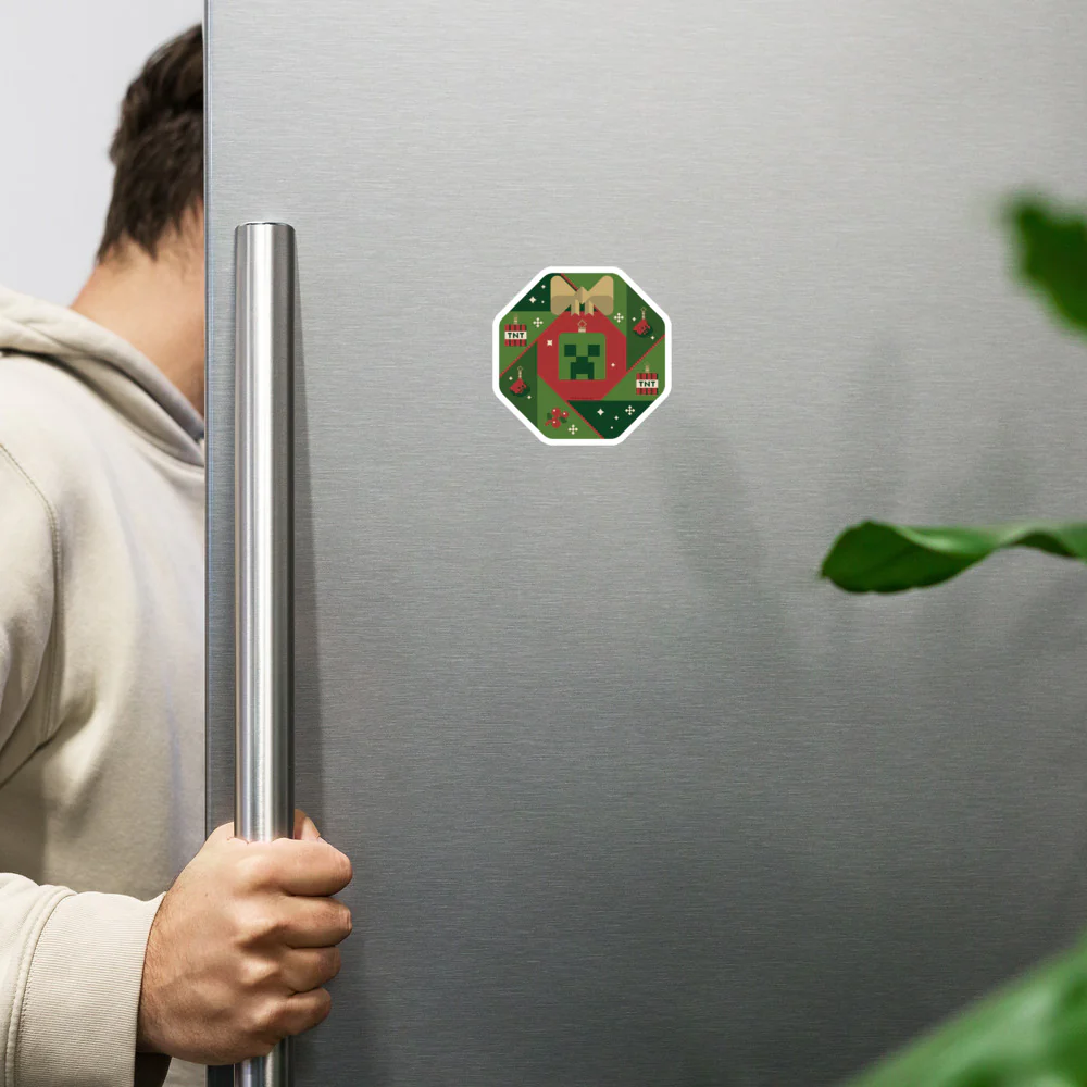 Minecraft Holiday Creeper Die Cut Magnet - Image 5