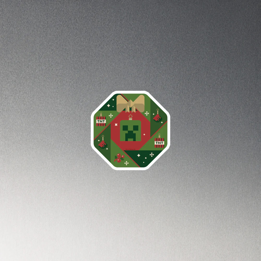 Minecraft Holiday Creeper Die Cut Magnet - Image 6
