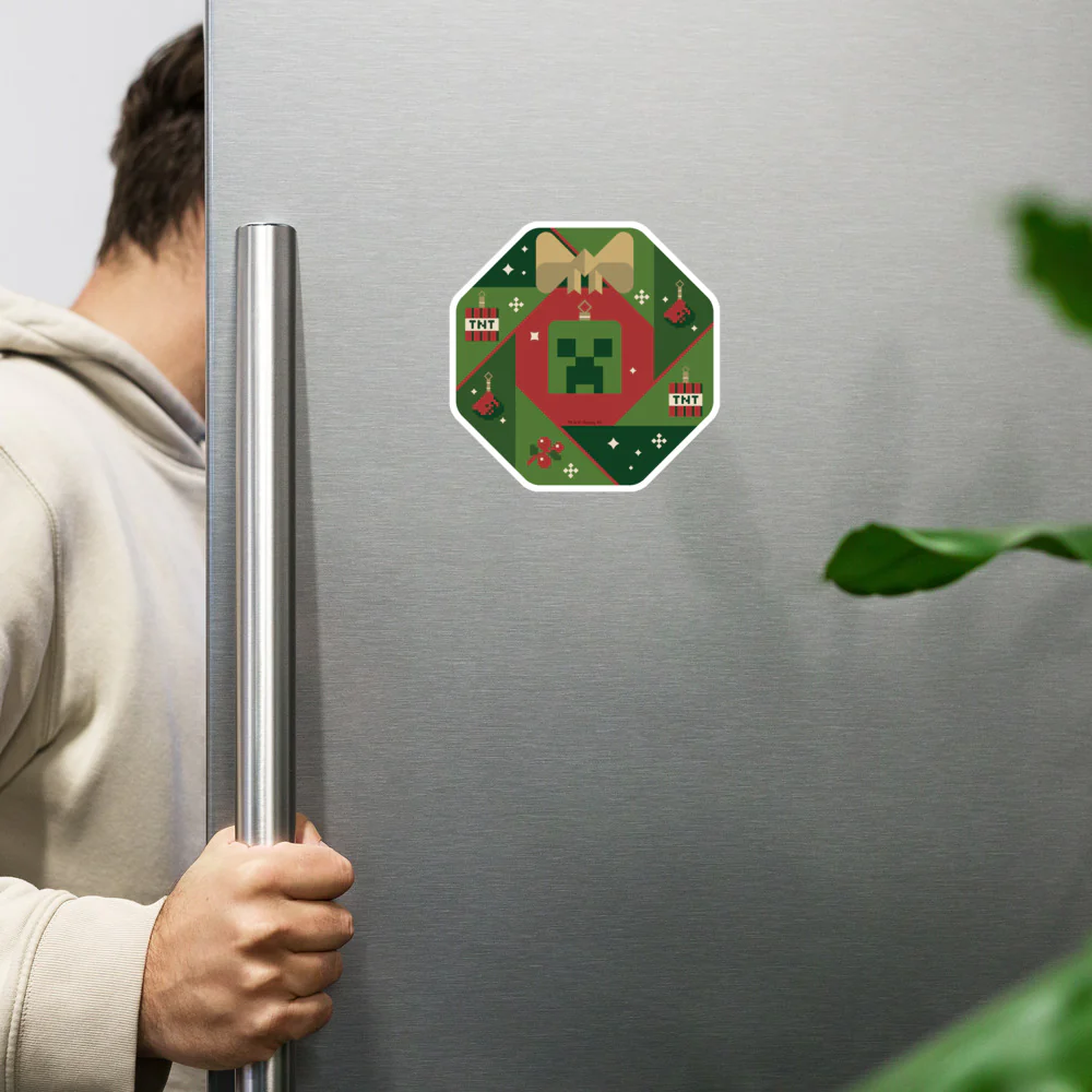 Minecraft Holiday Creeper Die Cut Magnet - Image 8