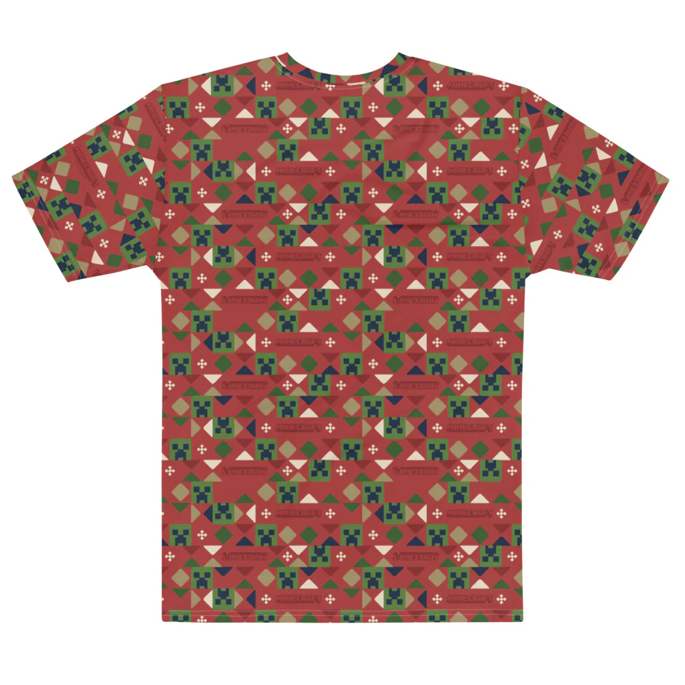 Minecraft Holiday Creeper Pattern T-Shirt - Image 3