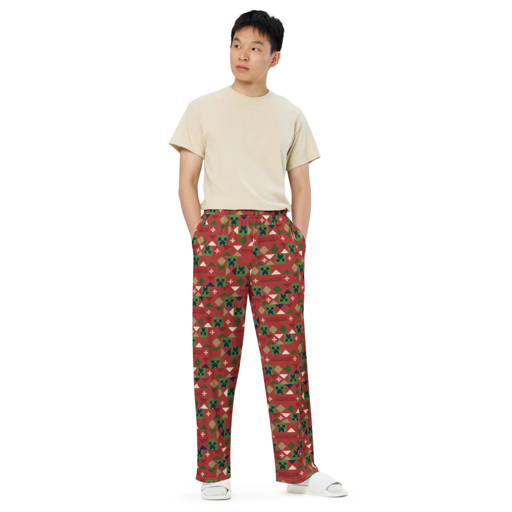 Minecraft Holiday Creeper Pattern Lounge Pant - Image 4