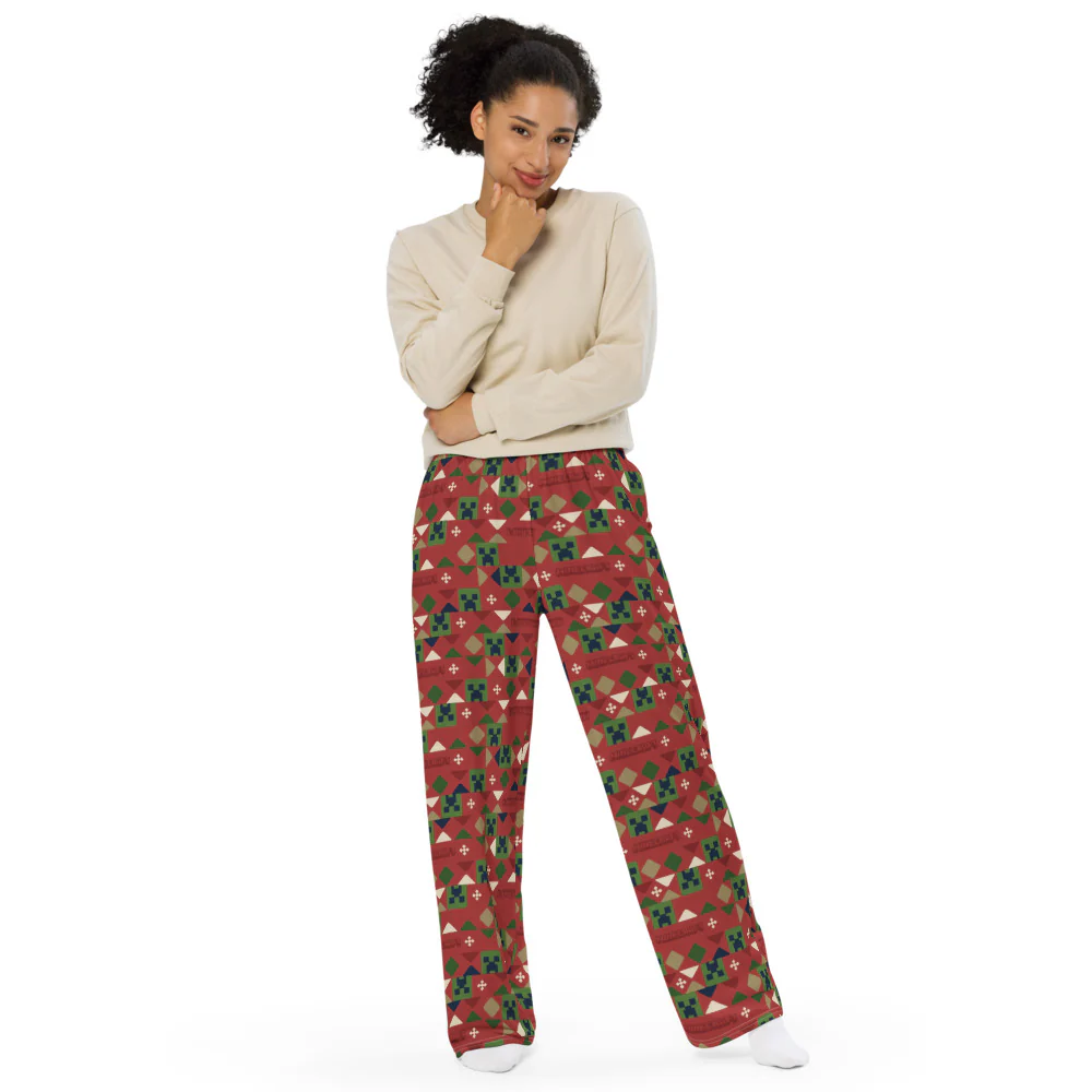 Minecraft Holiday Creeper Pattern Lounge Pant - Image 5