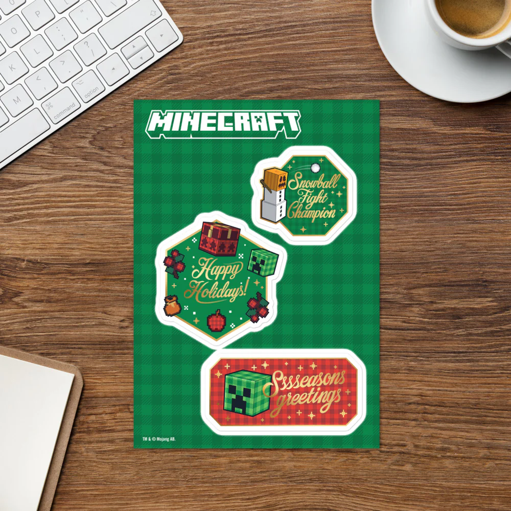 Minecraft Holiday Sticker Sheet - Image 2