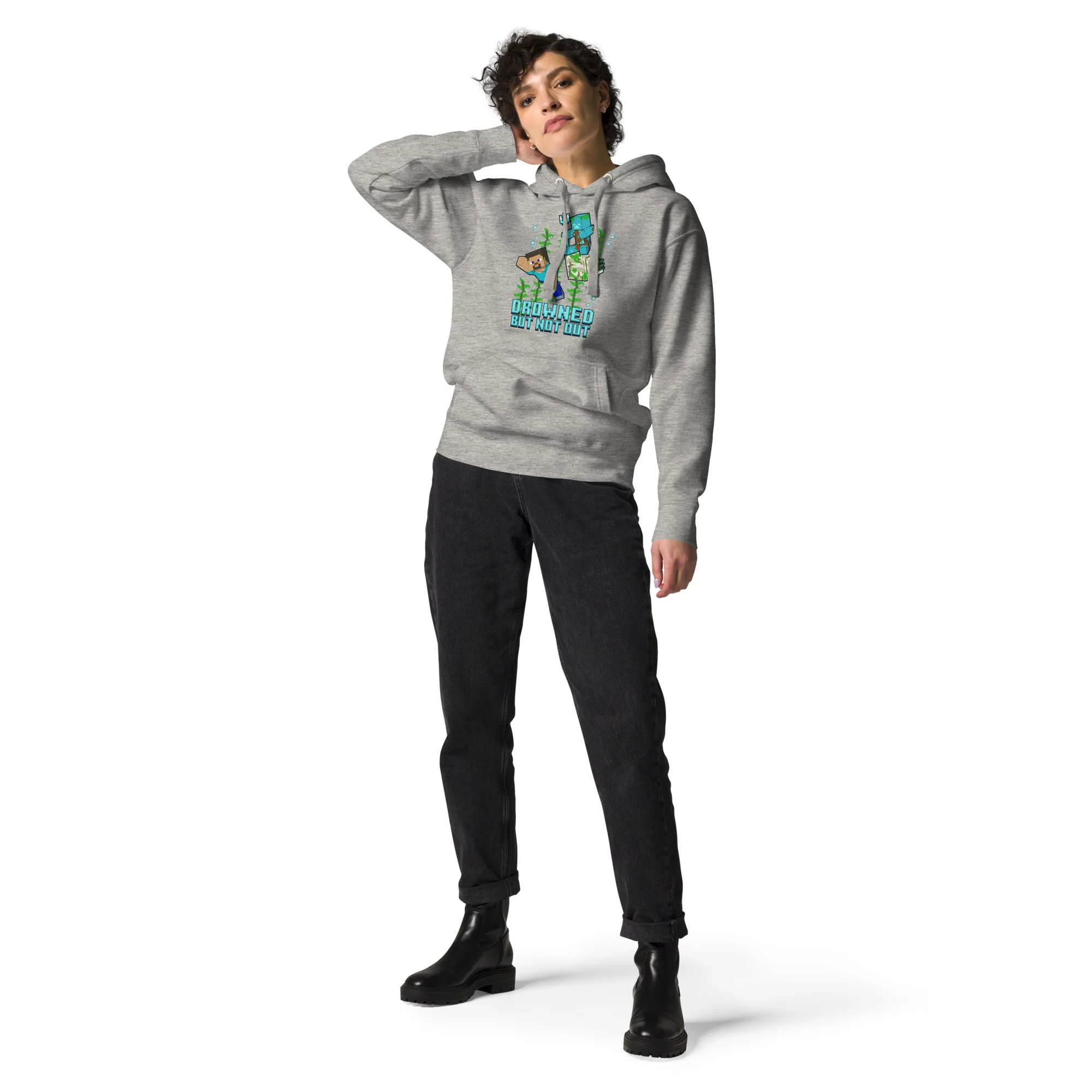 Minecraft Hoodie Drowned But Not Out - Image 3