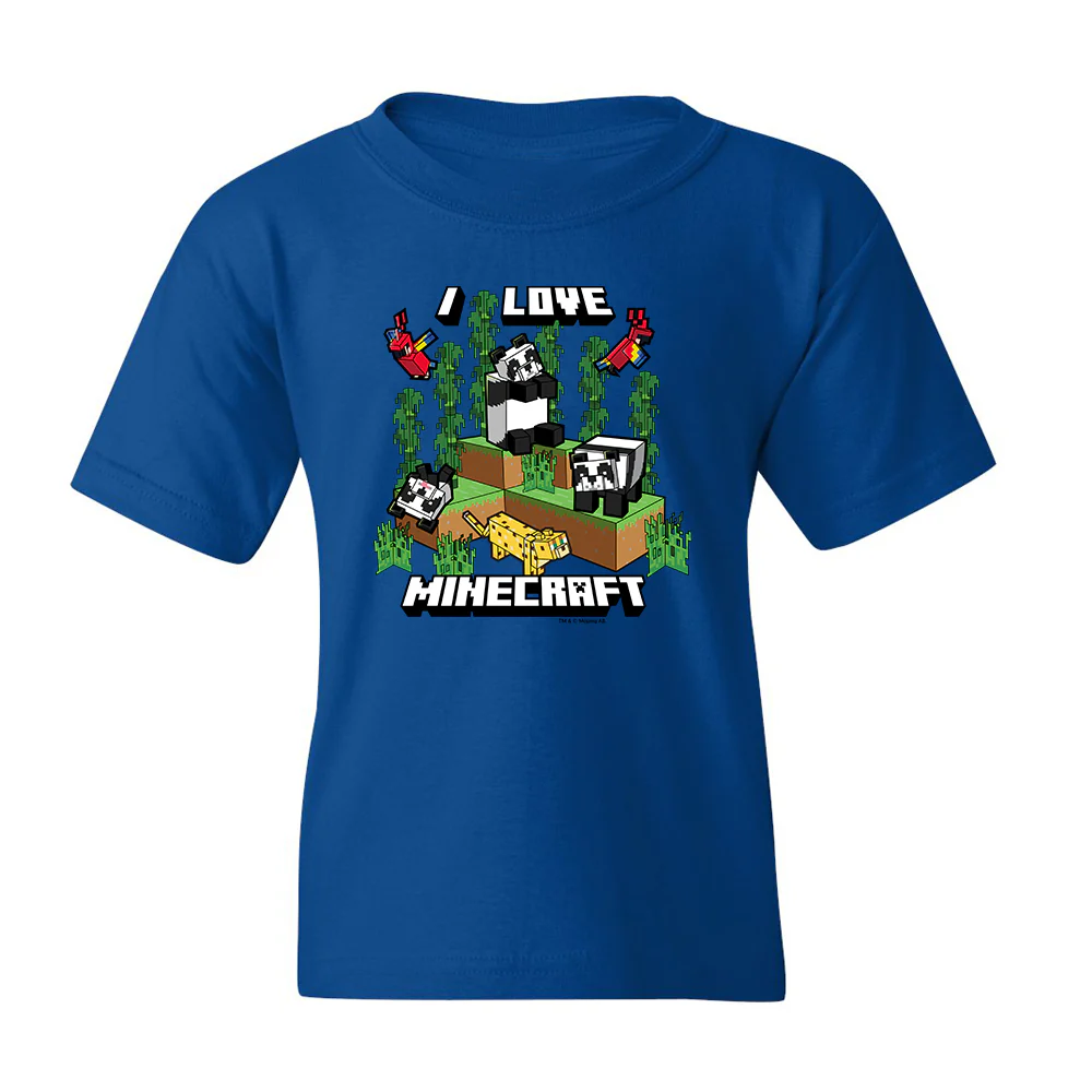 Minecraft I Love Minecraft Kids Short Sleeve T-Shirt - Image 3