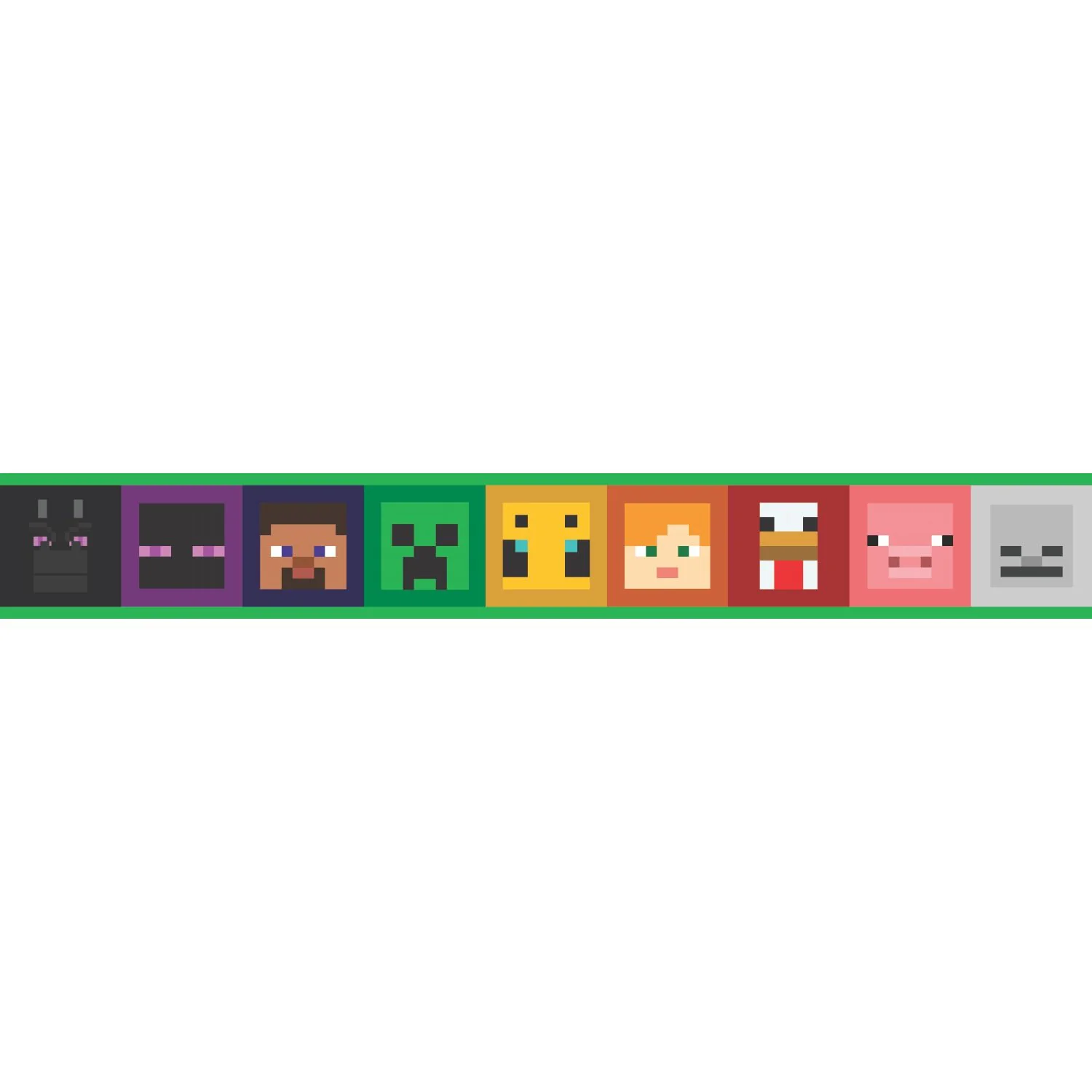Minecraft Iconic Faces Black Peel & Stick Border - Image 3
