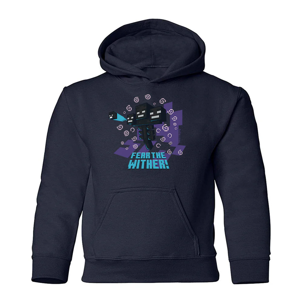 Minecraft Jolly Mobs Fear the Wither Kids Pullover Hoodie - Image 2
