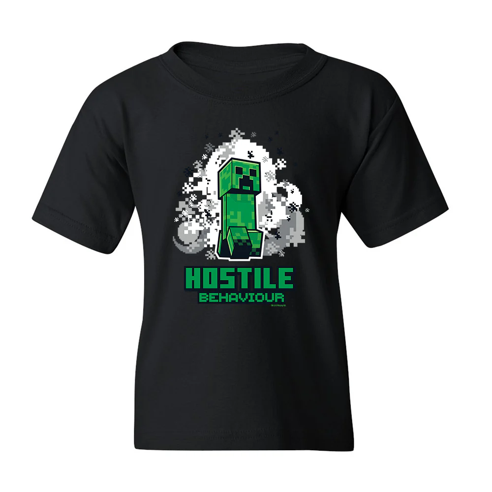 Minecraft Jolly Mobs Hostile Behavior Kids Short Sleeve T-Shirt - Image 3