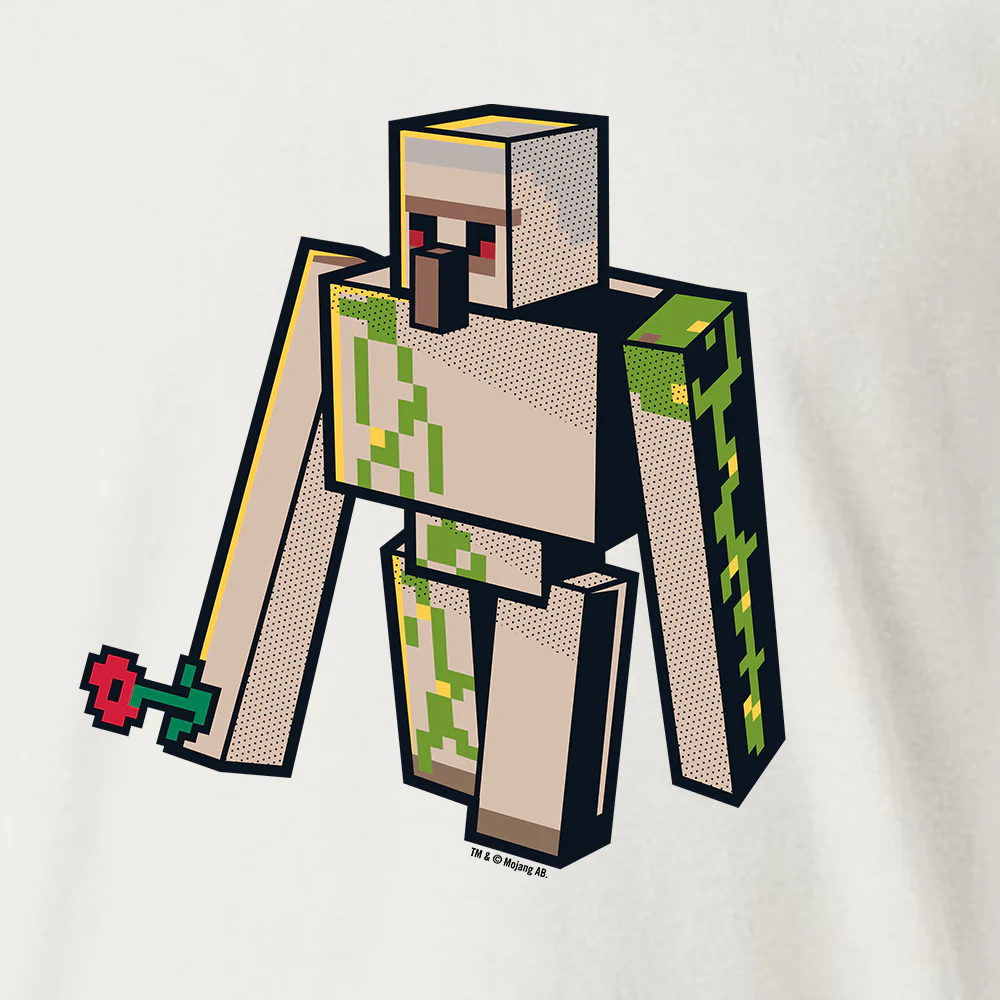 Minecraft Jolly Mobs Iron Golem Kids Short Sleeve T-Shirt - Image 2