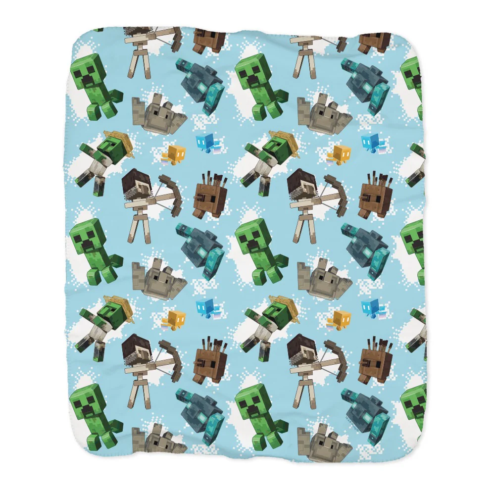 Minecraft Legends Pattern Sherpa Blanket - Image 3