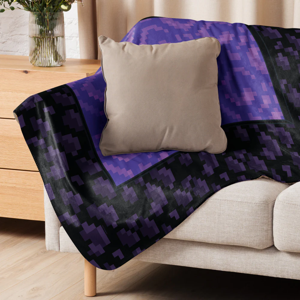 Minecraft Nether Portal Sherpa Blanket - Image 5