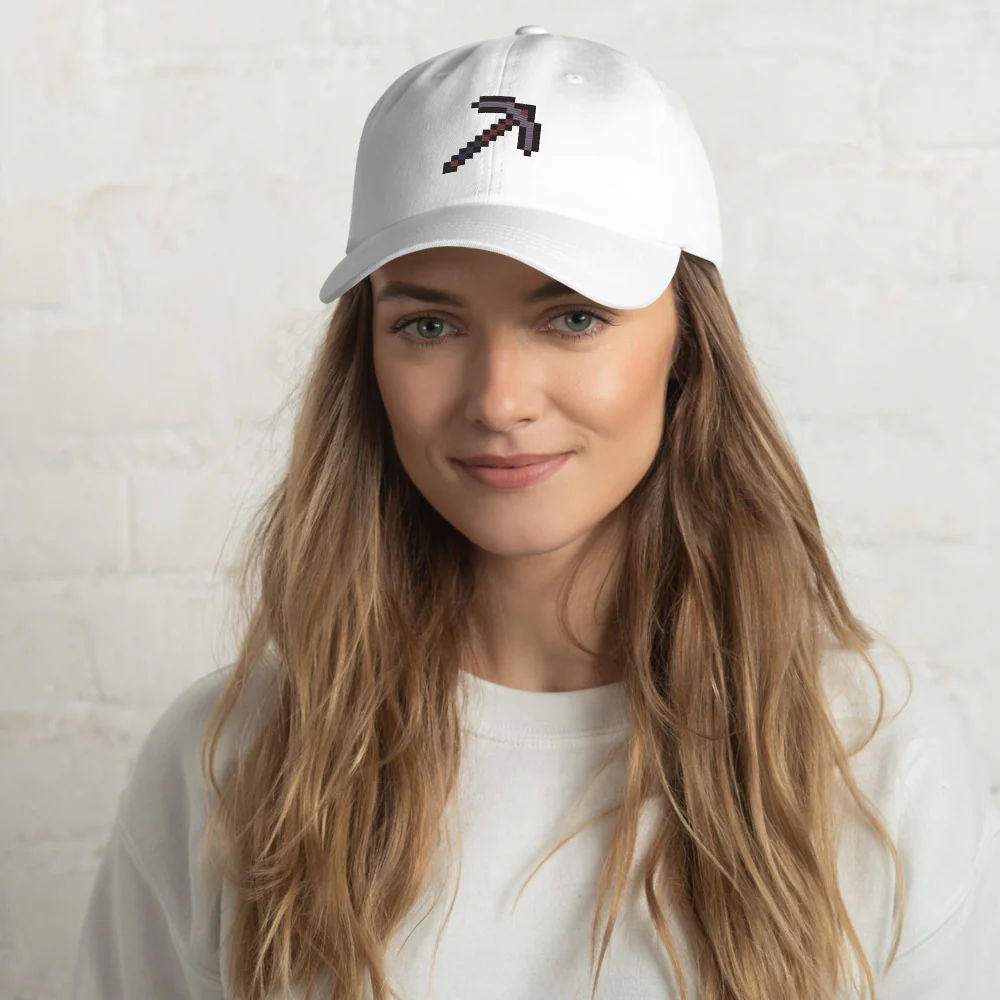 Minecraft Netherite Pickaxe Embroidered Classic Dad Hat - Image 12