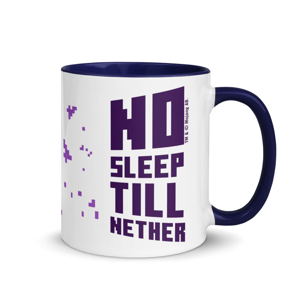 Minecraft No Sleep Till Nether Two-Tone Mug