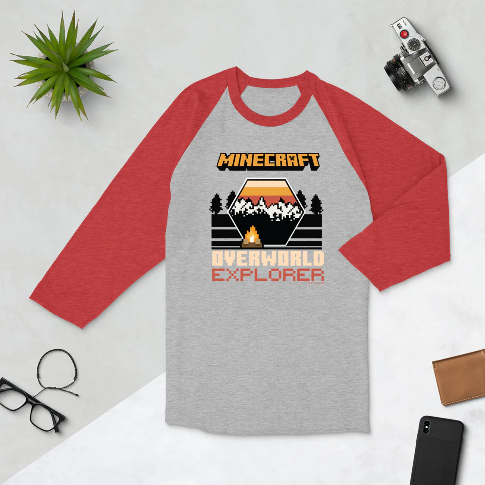 Minecraft Overworld Explorer Raglan - Image 3
