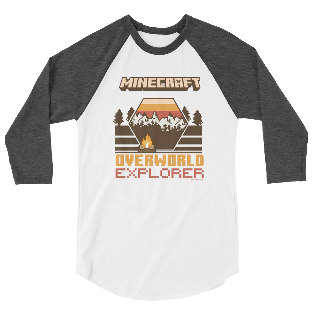 Minecraft Overworld Explorer Raglan - Image 4