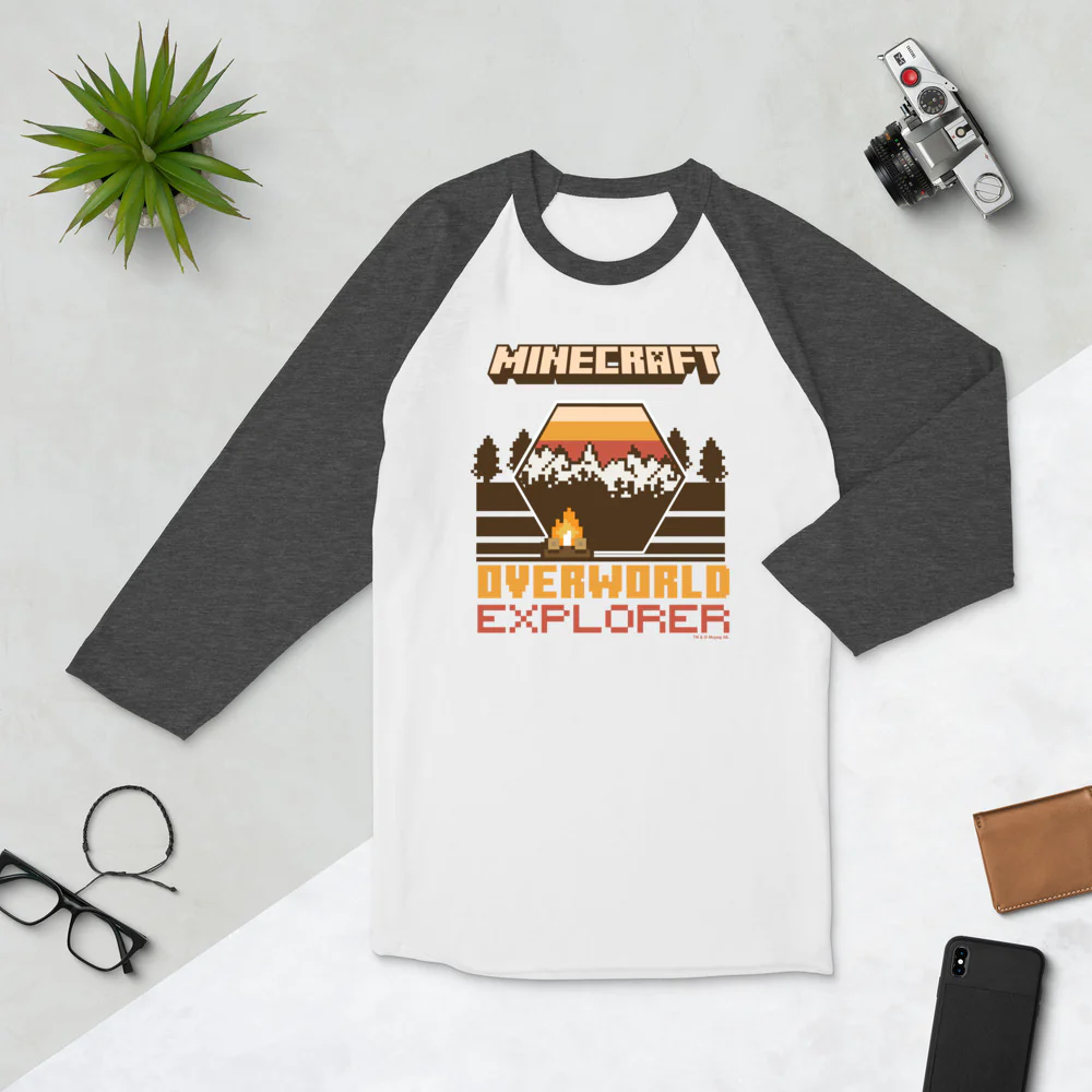 Minecraft Overworld Explorer Raglan - Image 6