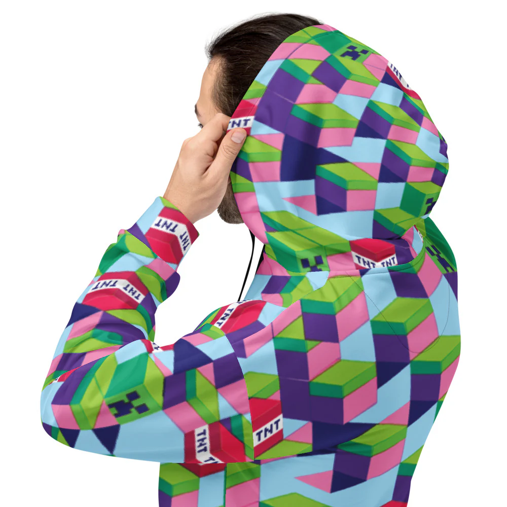 Minecraft Pattern Adult Hoodie - Image 3
