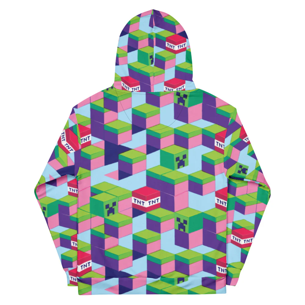 Minecraft Pattern Adult Hoodie - Image 5