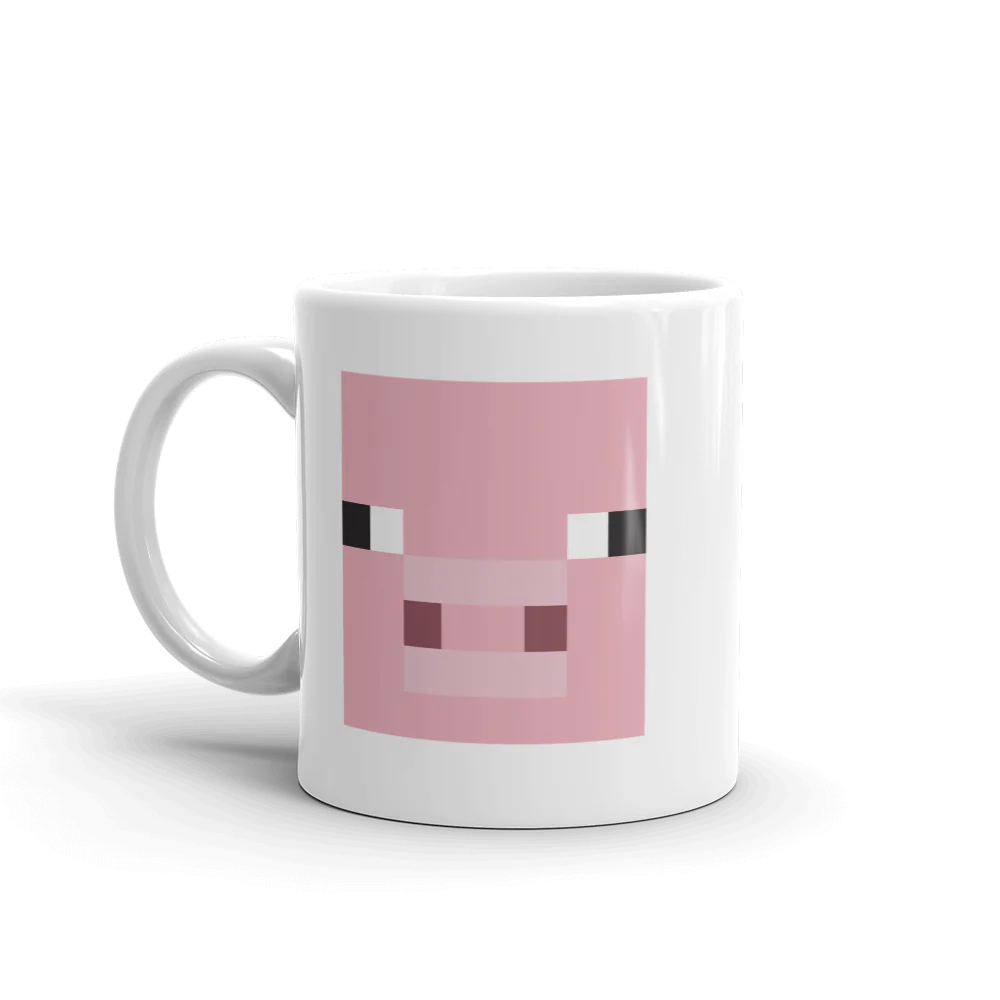 Minecraft Pig White Mug