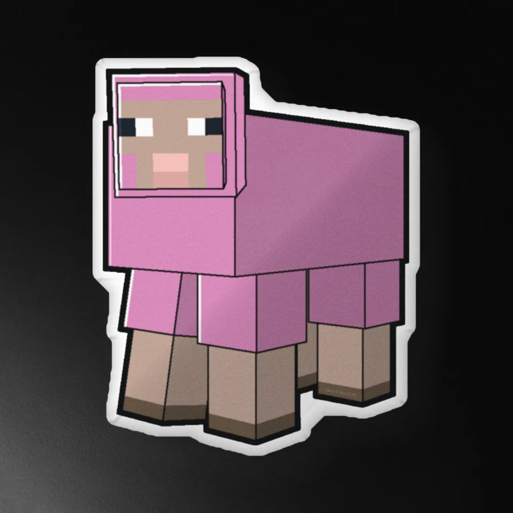 Minecraft Pink Sheep Pillow - Image 4