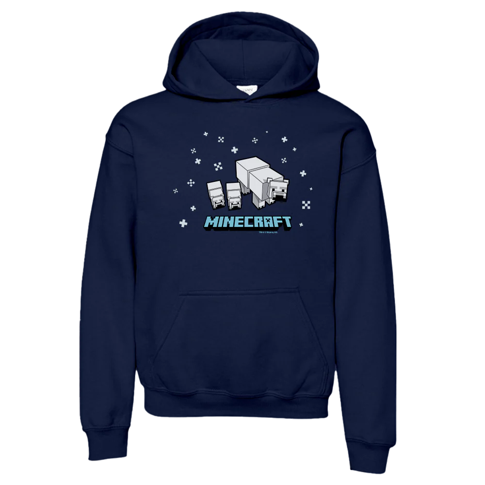 Minecraft Polar Bear Kids Pullover Hoodie